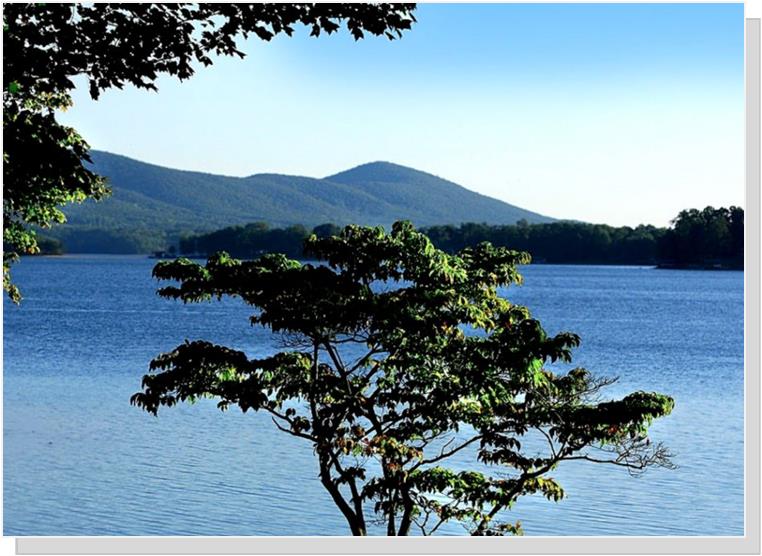 Smith Mountain Lake located southeast of the City of Roanoke and southwest of Lynchburg 